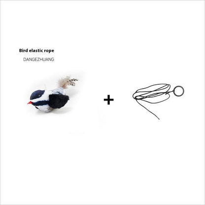 Simulation Plush Sound Bird Toy For Cats