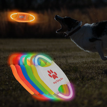 LED Dog Flying Disc Toy: Rechargeable Eco-Friendly