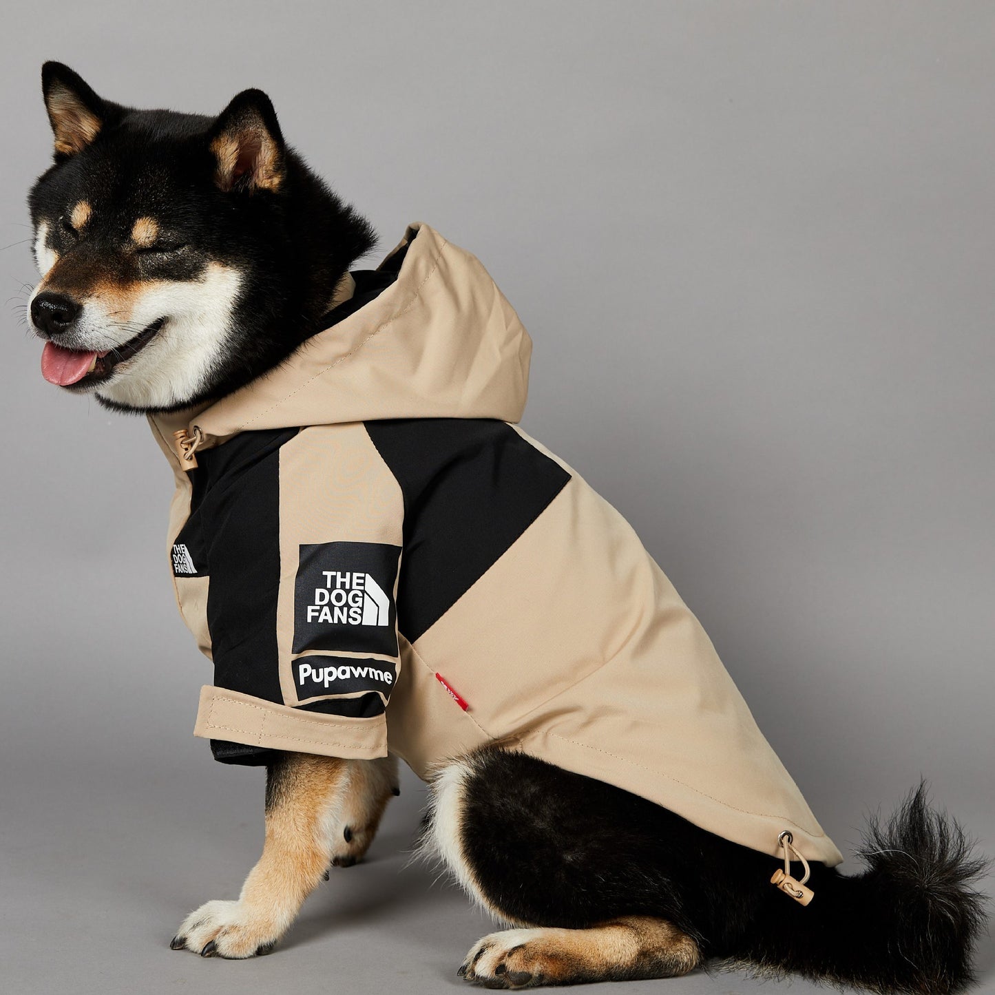 Khaki Dog Pet Shell Jacket – Polyester Dog Coat