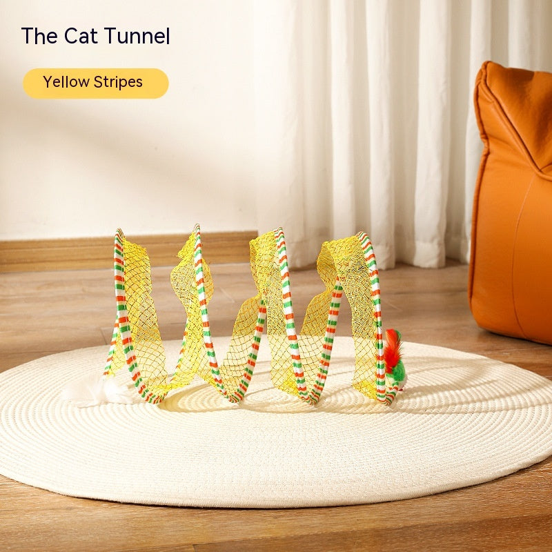 ToyTigris Folded Spring Type Cat Tunnel