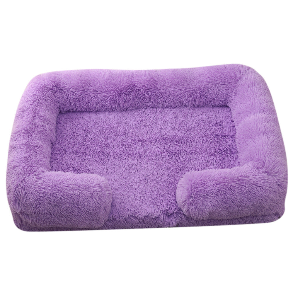 Winter Plush Dog Bed