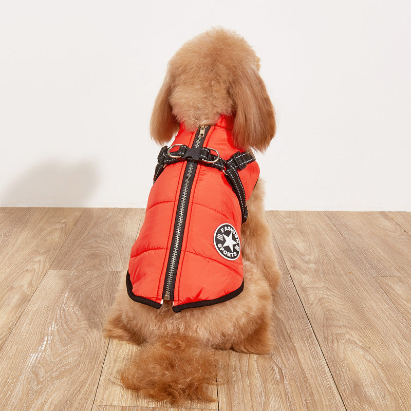 Warme, reflektierende, wattierte Hundejacke