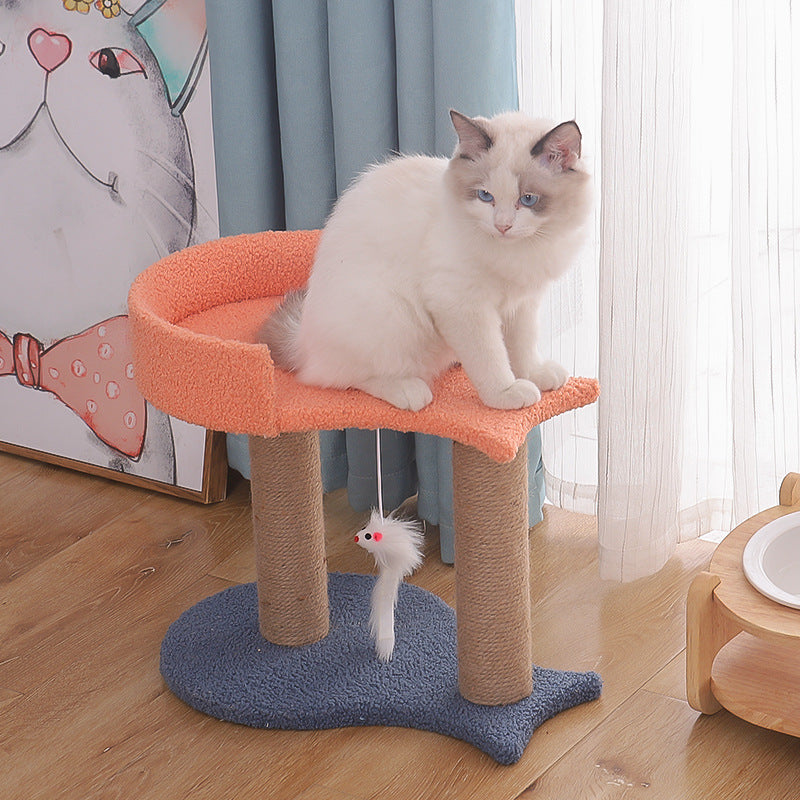 Small Plush Cat Scratch Tree