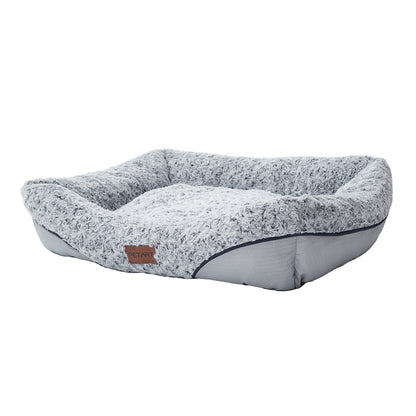 Luxuriöses Wirbel-Rosen-Samt-Hundebett