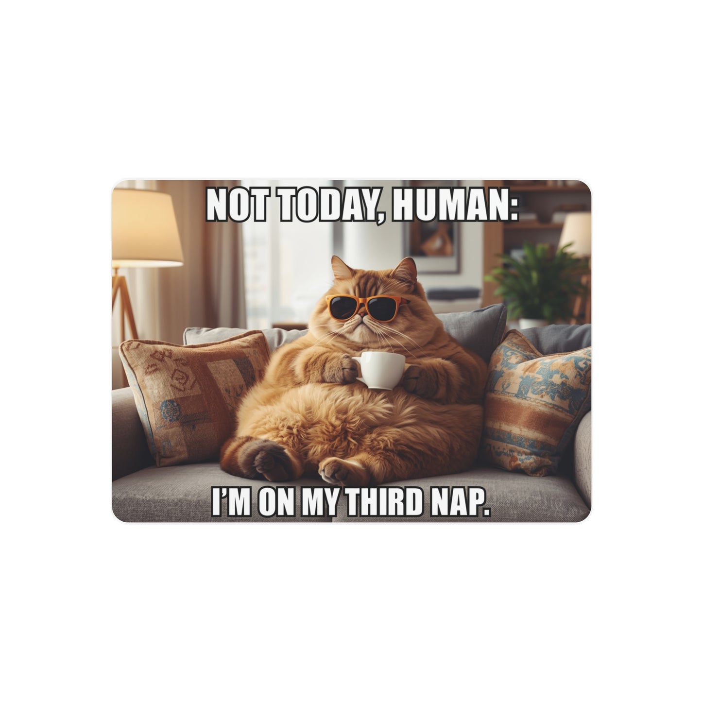 Metal Art Sign - Funny Cat Wall Art