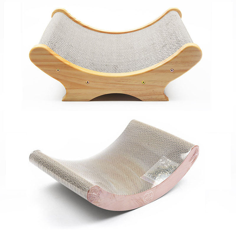 U-Shaped Cat Scratcher Bed Paw Grinder & Play Toy