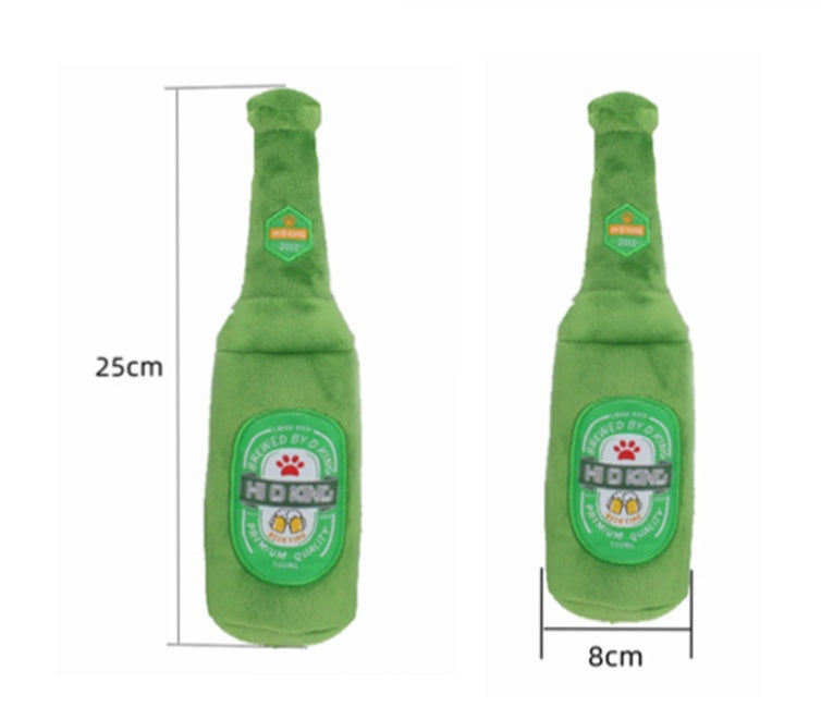 Durable Dog Chew Toy Beer Bottle Shape