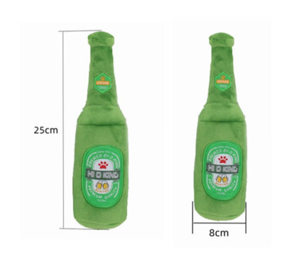 Durable Dog Chew Toy Beer Bottle Shape