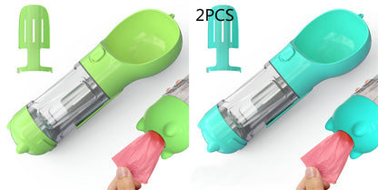 3 In 1 Pet Water Bottle Feeder Bowl Garbage Bag