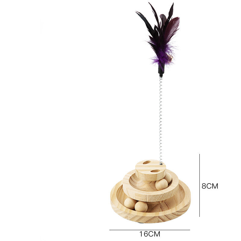 Solid Wood Cat Scratcher With Catnip