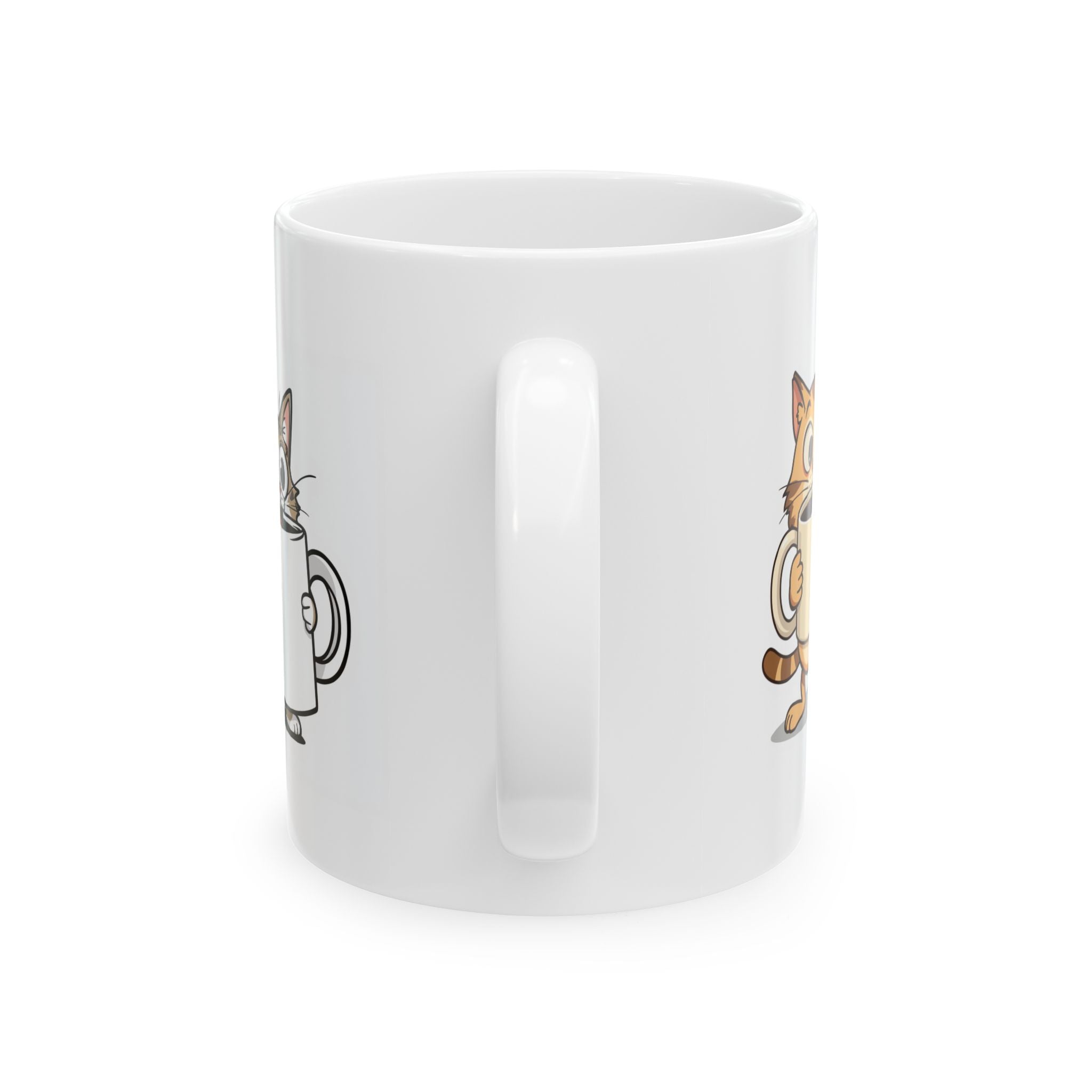 Crazy Coffee Cat Ceramic Mug (11oz, 15oz)