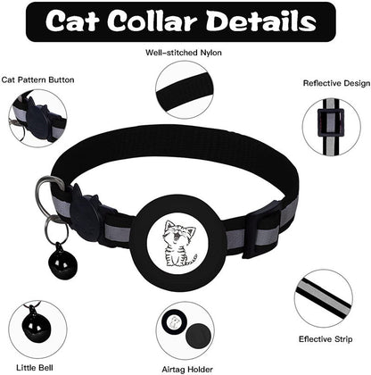Apple AirTag Pet Tracker – Reflective Collar