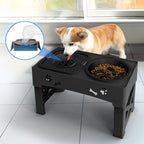 ToyTigris Elevated Double Bowl Pet Feeding Station
