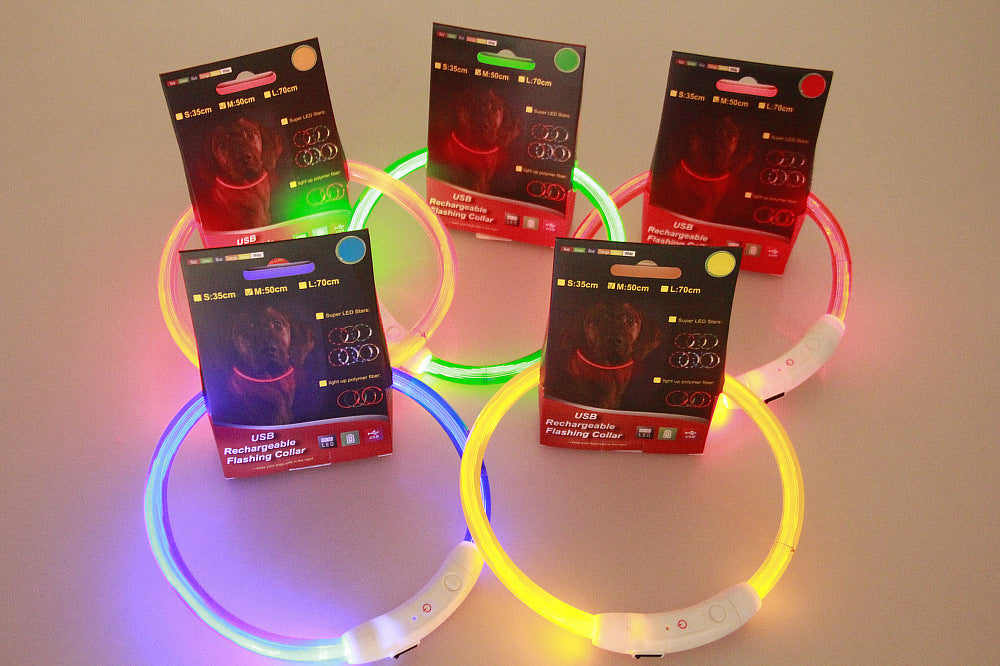 USB wiederaufladbares LED-Hundehalsband