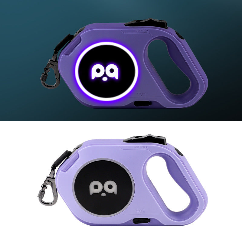 LED Light Automatic Retractable Dog Leash