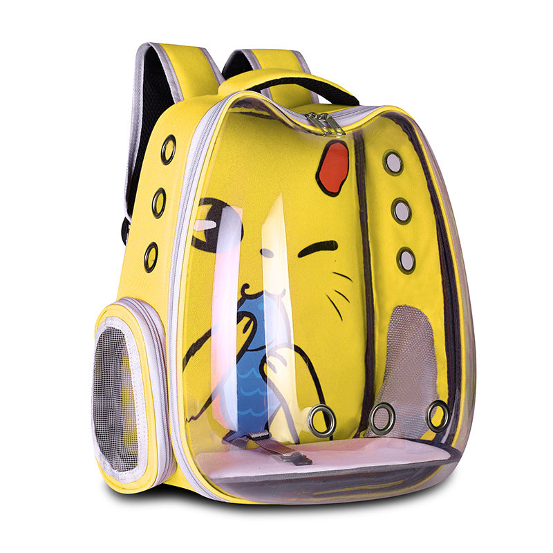 Breathable Space Cat Travel Backpack