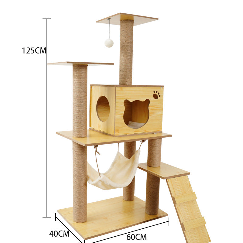 ToyTigris Cat Crawl Nest Scratching Board Tree