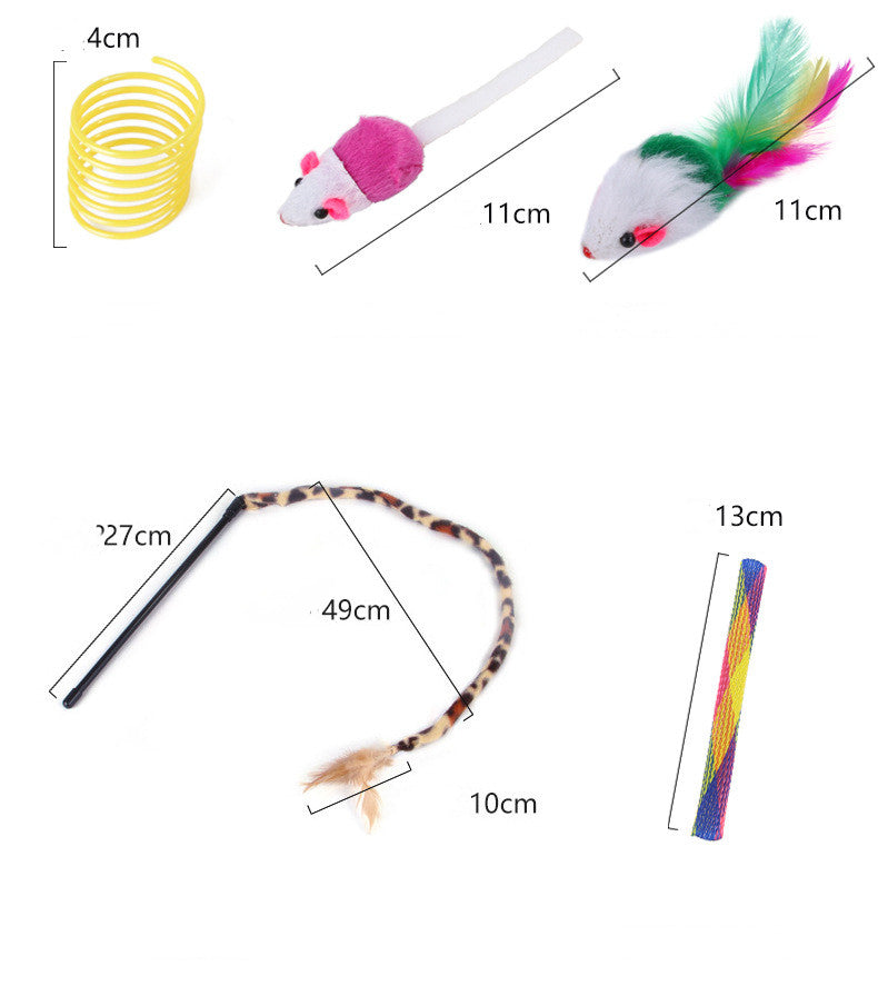 ToyTigris Cat Toy Set With Tunnel