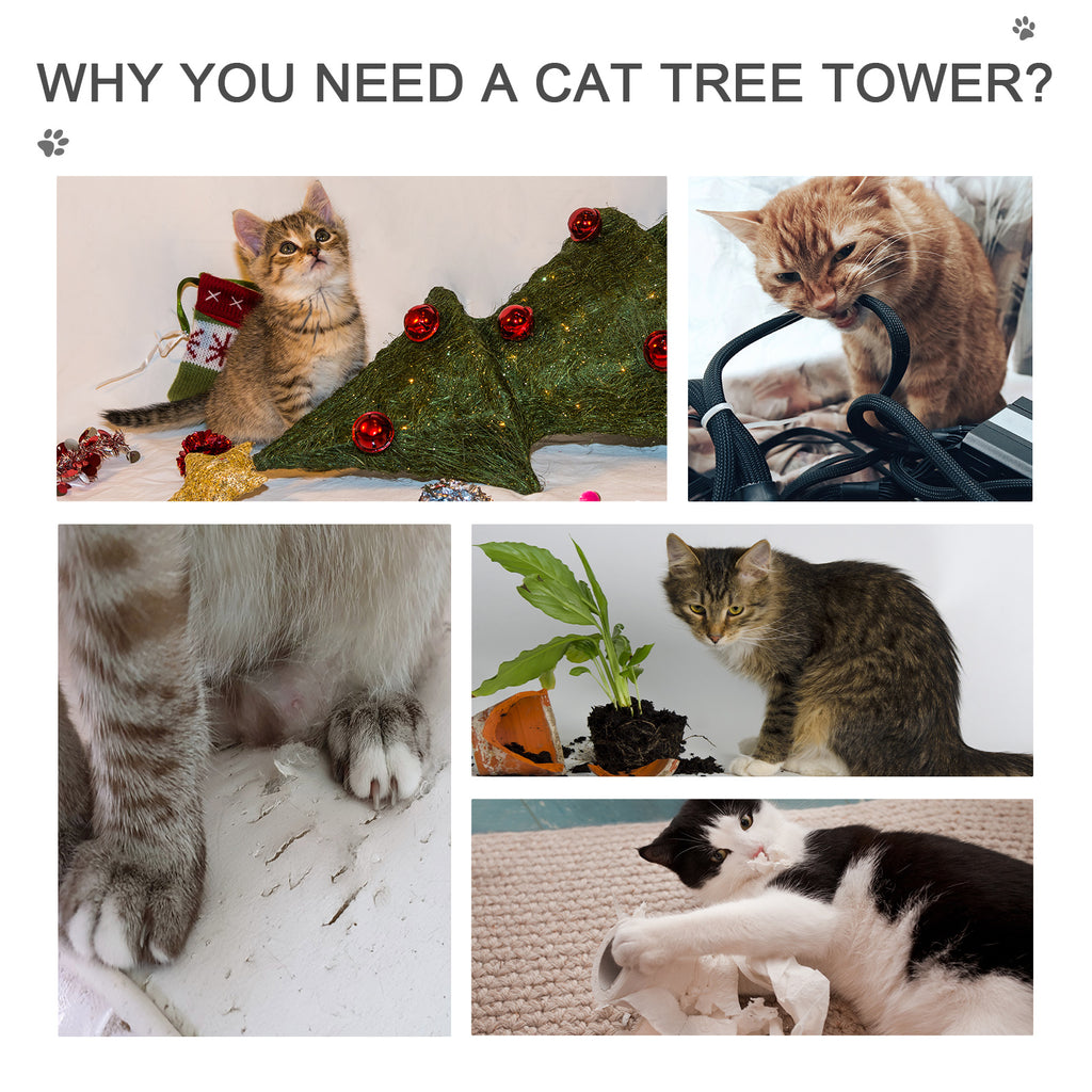 ToyTigris 5-Tier Adjustable Floor to Ceiling Cat Tree