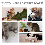 ToyTigris 5-Tier Adjustable Floor to Ceiling Cat Tree