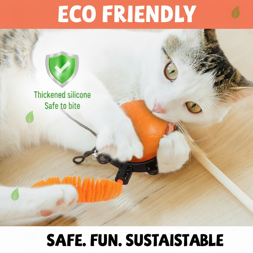 Eco-friendly Smart Ball Worm Toy for Cats & Dogs