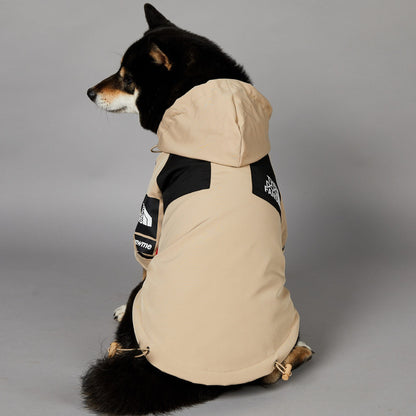 Khaki Dog Pet Shell Jacket – Polyester Dog Coat