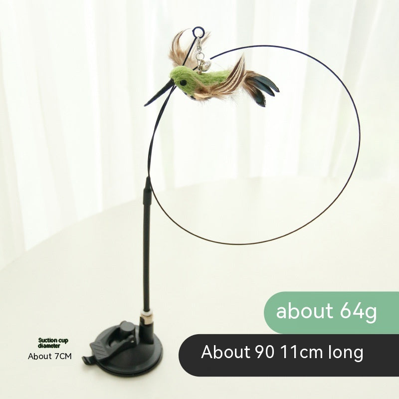 Handsfree Long Stick Feather Cat Toy Interactive Play for Cats