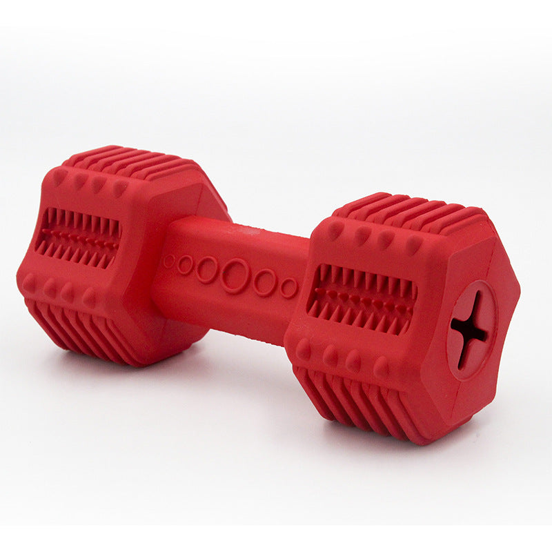 ToyTigris Rubber Dumbbell Treat Dispensing Dog Toy