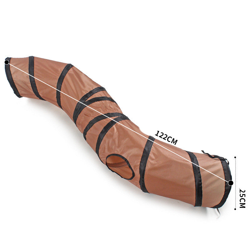 ToyTigris Pet Cat Bending S-shaped Collapsible Tunnel Toys