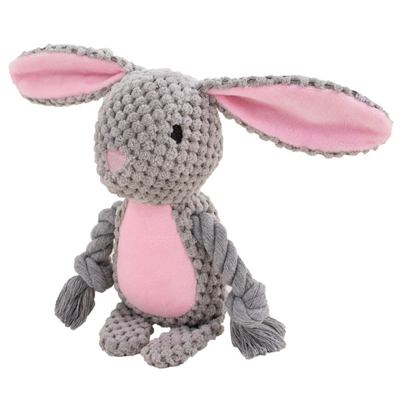 Squeaky Plush Cotton Dog Toy Fun Interactive Pet Chew Toy