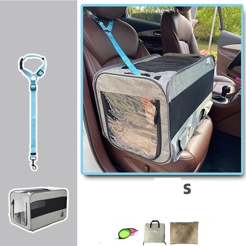 Portable Pet Travel Carrier Bag with Safety Zippers