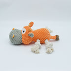 ToyTigris Squeaky Plush Cow Dog Toy