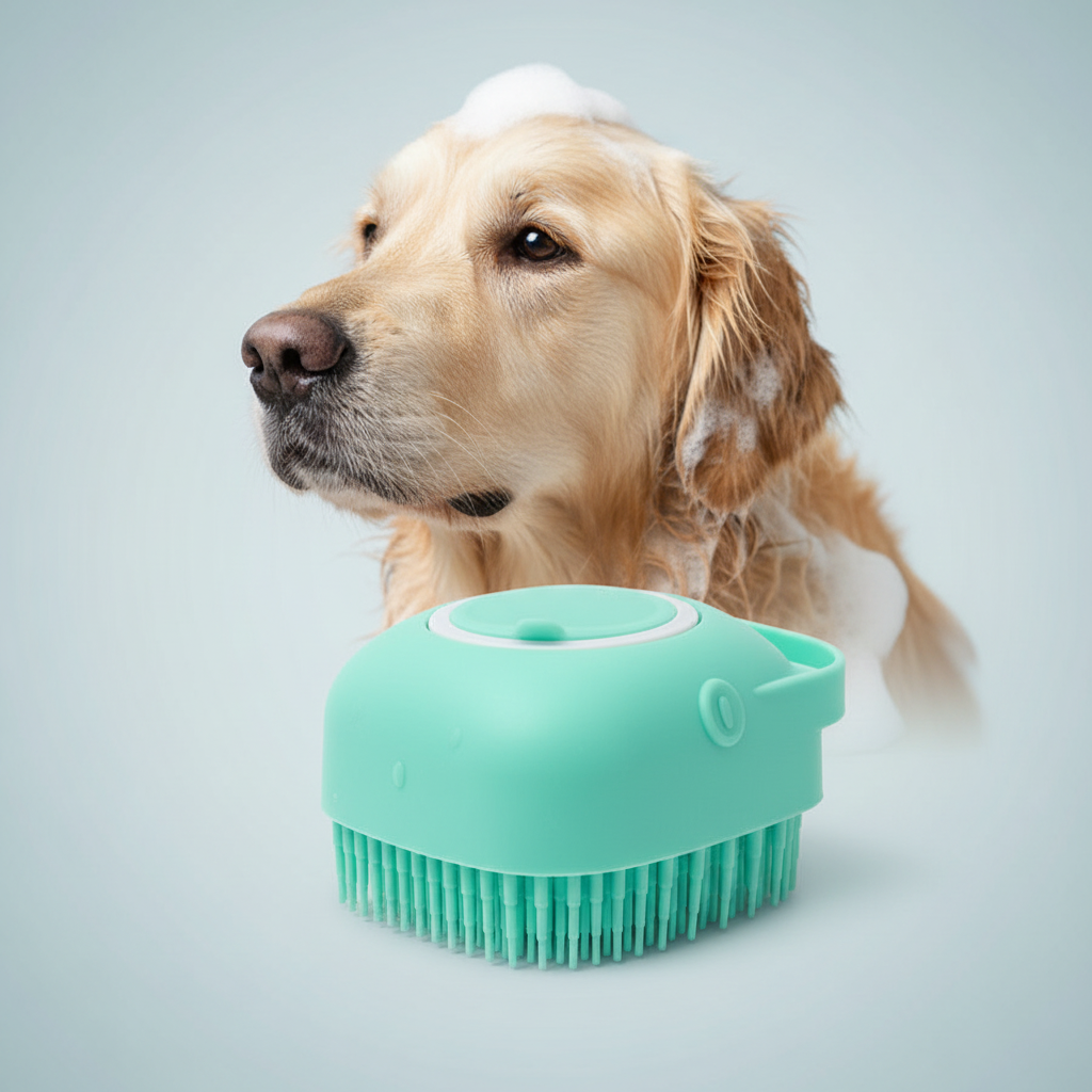Silicone Pet Bath Massage Glove - Dog & Cat Grooming Brush
