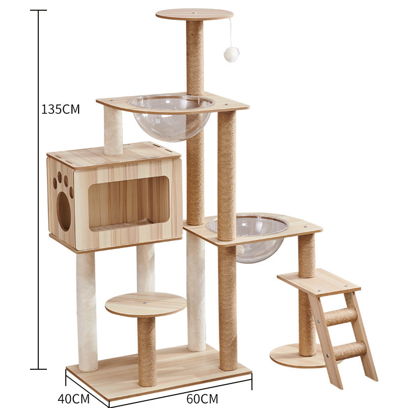 ToyTigris Cat Crawl Nest Scratching Board Tree