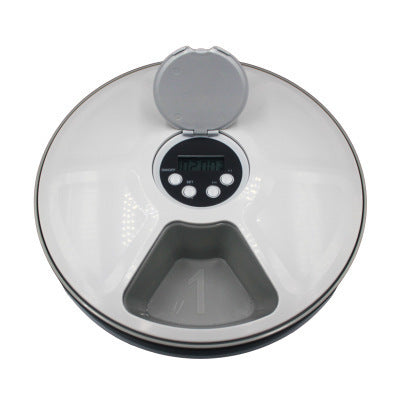 Automatic Six-Meal Pet Feeder Timer with Music Reminder for Cats & Dogs