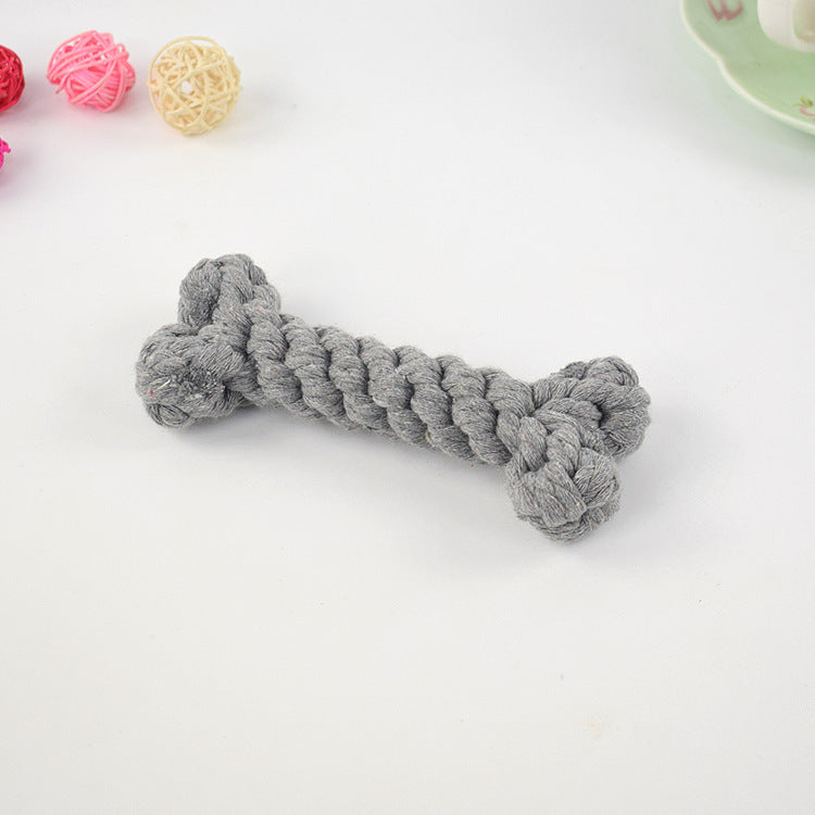 Durable Cotton Bone Toy – Bite-Resistant Chew & Play