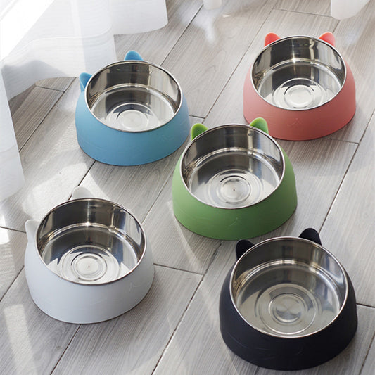 Cat Head Shaped Stainless Steel Bowl – Small, Medium & Large