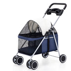 Katze Outdoor Tragbarer faltbarer Haustier-Kinderwagen Auto Hund Katze Pika Klein Leichtgewichtiger Wagen