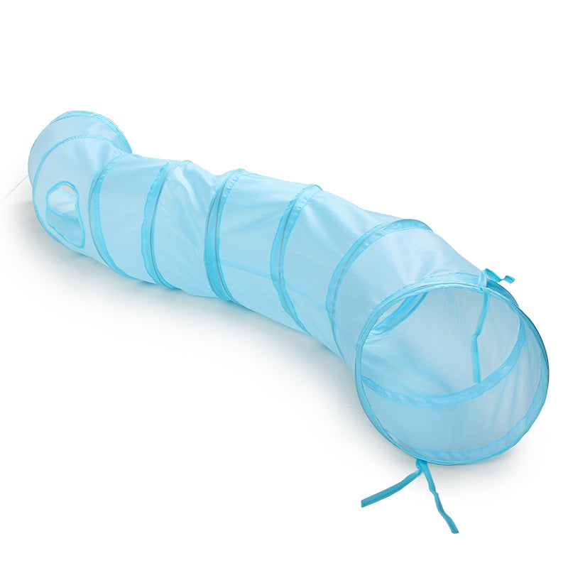 ToyTigris Pet Cat Bending S-shaped Collapsible Tunnel Toys