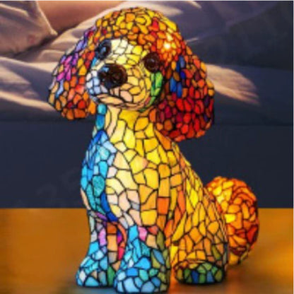 Dog Lamp Resin Craft Decor - Colorful Canine Lights