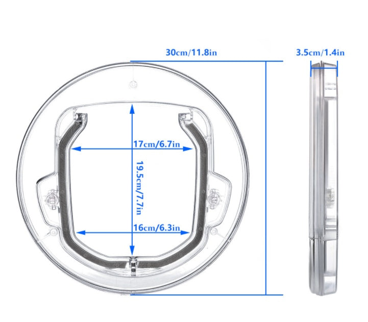 Round Flap Pet Door – 4-Way Lockable