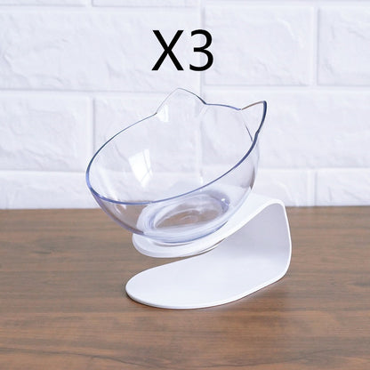 Non-Slip Elevated Double Cat Bowl with Stand Food & Water Feeder