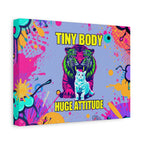Canvas Wall Art - Colorful Cat Meme