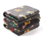 Paw and bone print blanket for pets