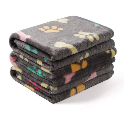 Confetti Bone Paw Print Pet Blanket