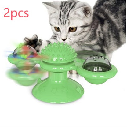 Turning Windmill Cat Teaser Toy Rotating Interactive Play