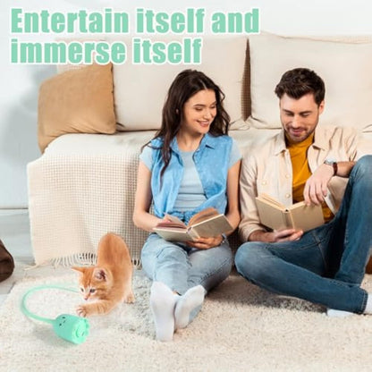 Electric Swinging Tail Cat Toy Interactive Silicone Pet Teaser