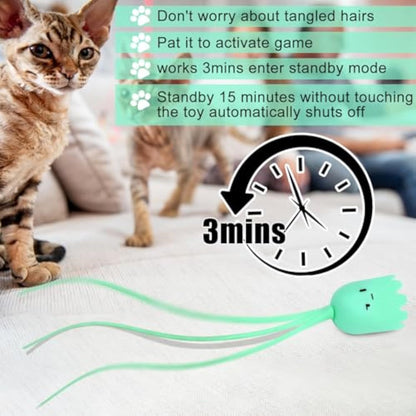 Electric Swinging Tail Cat Toy Interactive Silicone Pet Teaser