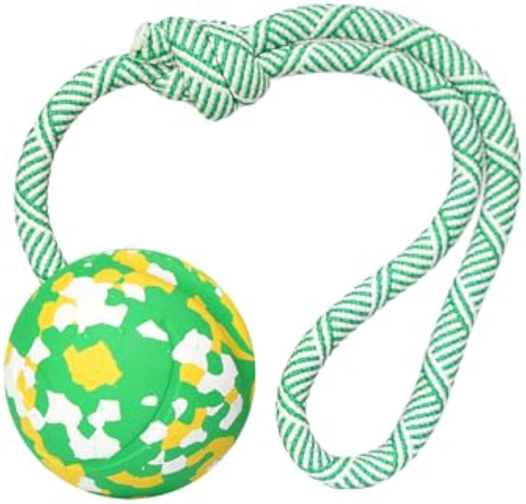 Natural Solid Rope Rubber Ball Dog Toy