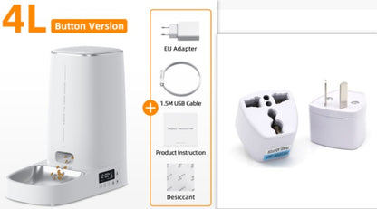 ROJECO 4L Automatic Pet Feeder  WiFi & Button Control for Cats & Dogs